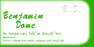 benjamin dome business card